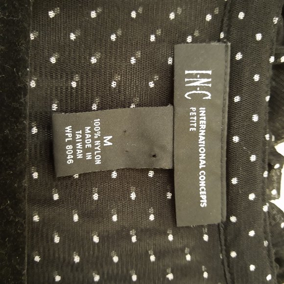 INC Womens black white polka dot blouse - Picture 4 of 4